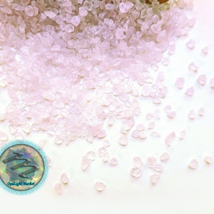 Rose Quartz Chips XS 2-6mm | Natural Crushed Rose Quartz Gemstone Chips, Rose Quartz Crystals, Candles, Mosaics, Orgonite, Resin Art, Crafts