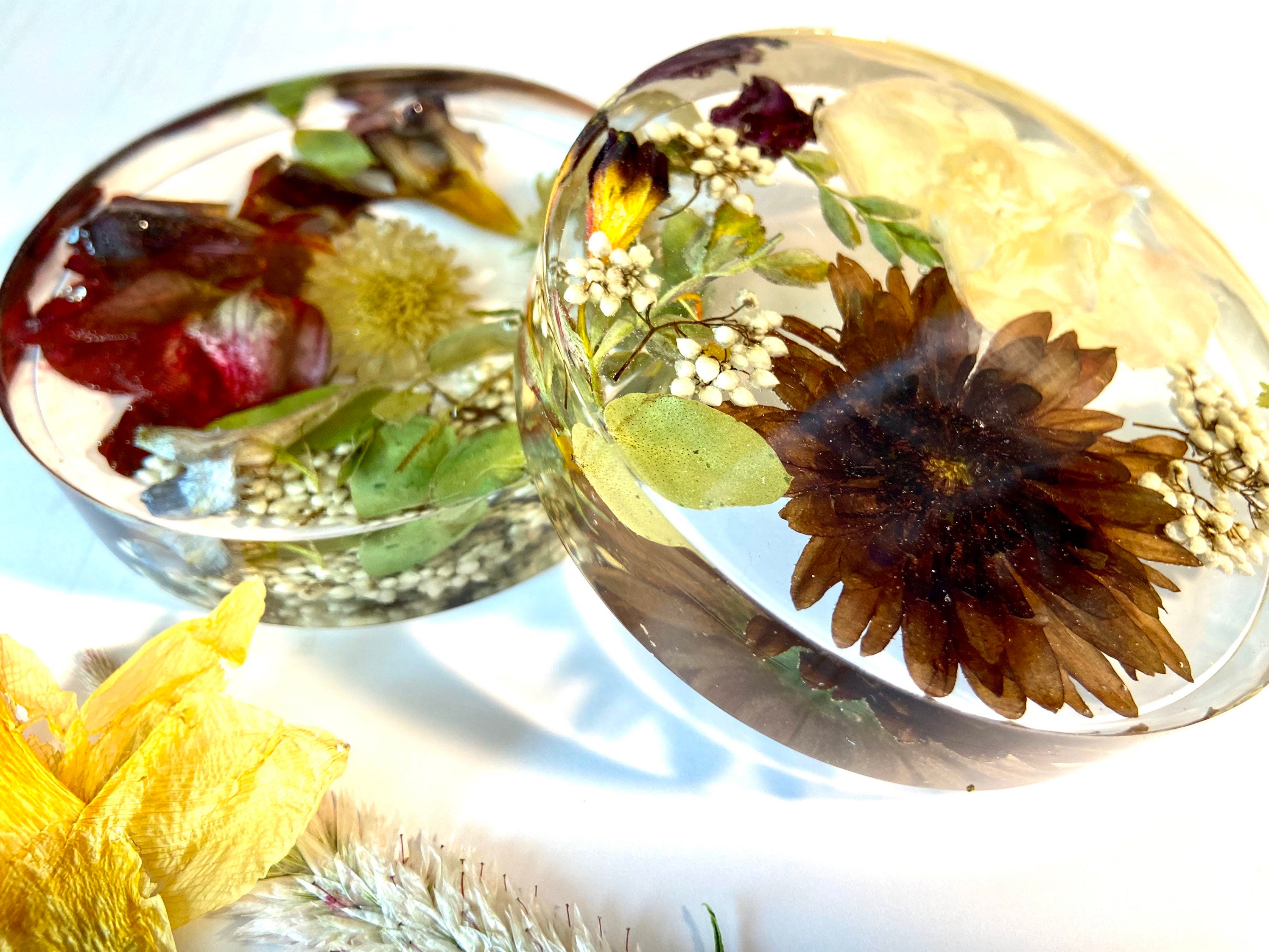 Pressed Flower Resin Coasters – Floral Neverland