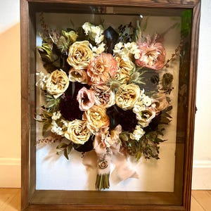 Custom Wedding Bouquet Shadow Box | Pressed Flower Heirloom Keepsake Frame image 19