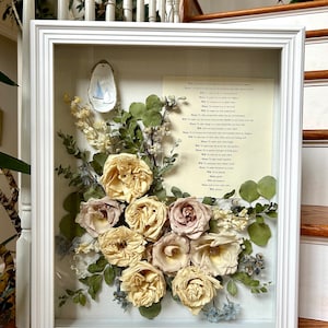 Custom Wedding Bouquet Shadow Box | Pressed Flower Heirloom Keepsake Frame image 3