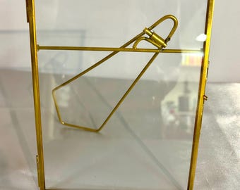 Gold Double Glass Float Frame: Pressed Flower Display
