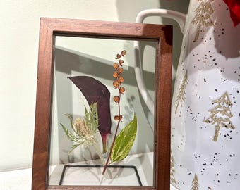 Custom Flower Preservation Shadow Box: Pressed boutonniere | Groom’s gift