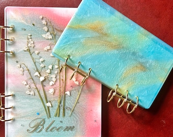 Pressed Flower Resin Journal | floral photo album | Inspirational Writing Journal | Gift for Writers & Journal Lovers | resin photo album