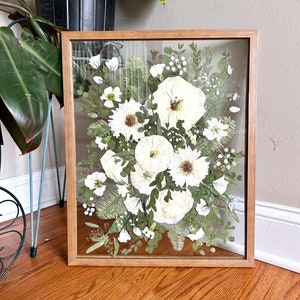 Wedding Bouquet preservation,Pressed wedding flowers,Pressed memorial flower frame,Pressed float flower frame,Bridal boquet pressed flowers