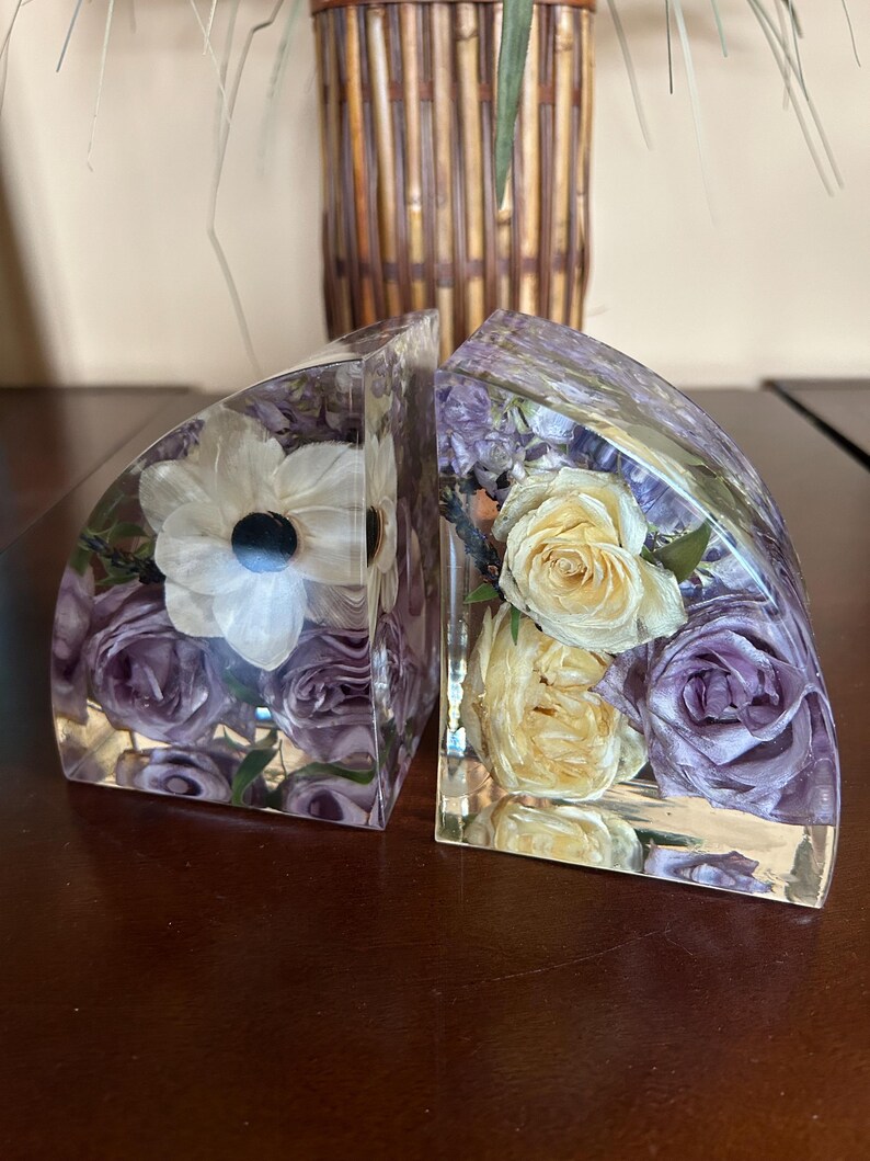 Bouquet Preservation,wedding Flower Preservation,book Ends,resin Book