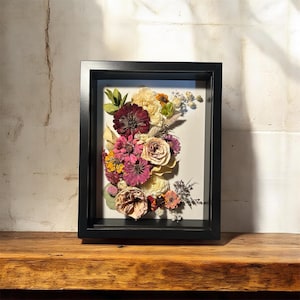 Custom Wedding Bouquet Shadow Box | Pressed Flower Heirloom Keepsake Frame image 15