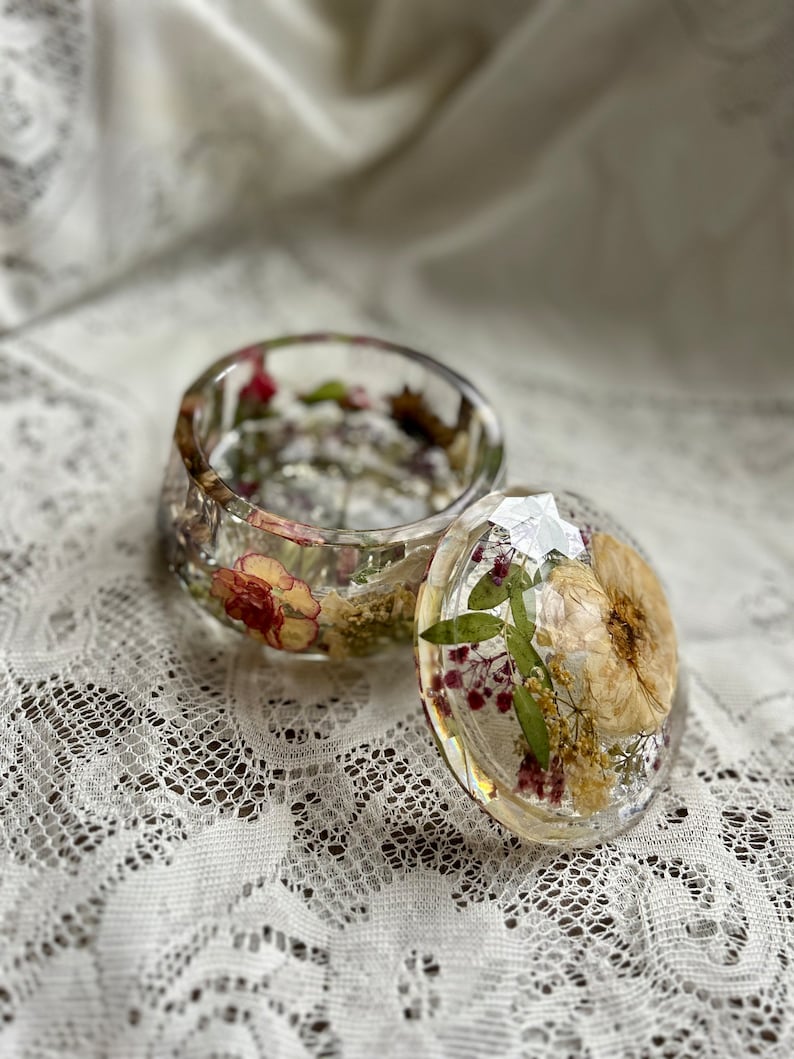 Custom Wedding Flower Jewelry Dish