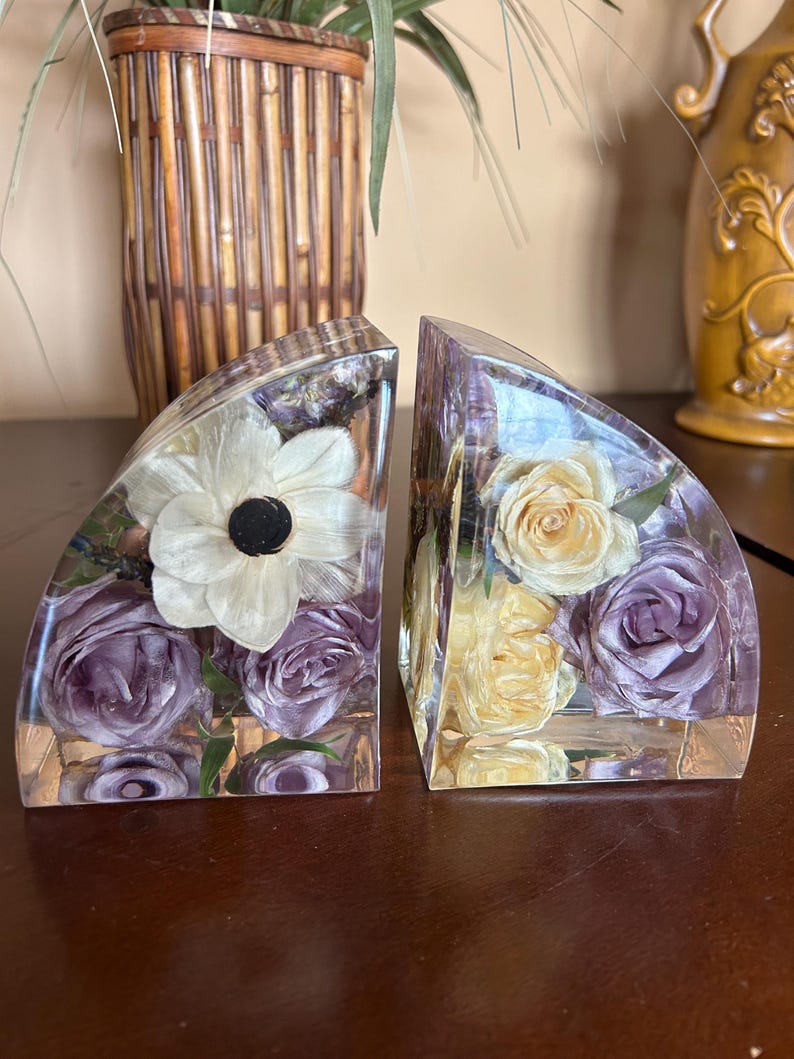 Bouquet Preservation,wedding Flower Preservation,book Ends,resin Book