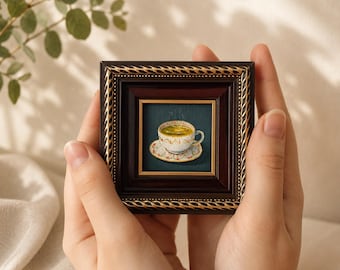 Miniature Tea Food Art, Charming Kitchen Wall Decor, Perfect Gift for Grandma