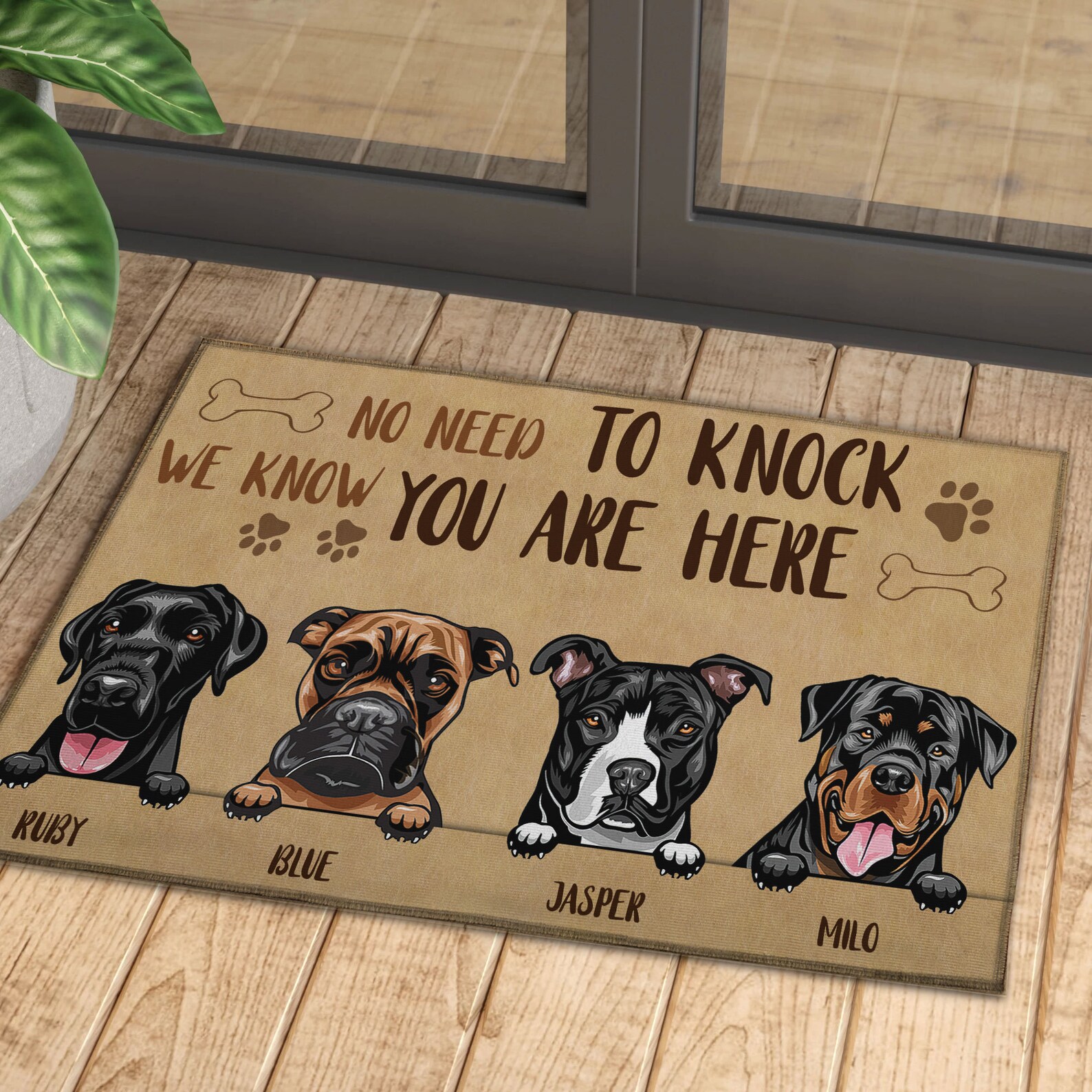 Personalized Doormat No Need To Knock we know you are heredog Etsy