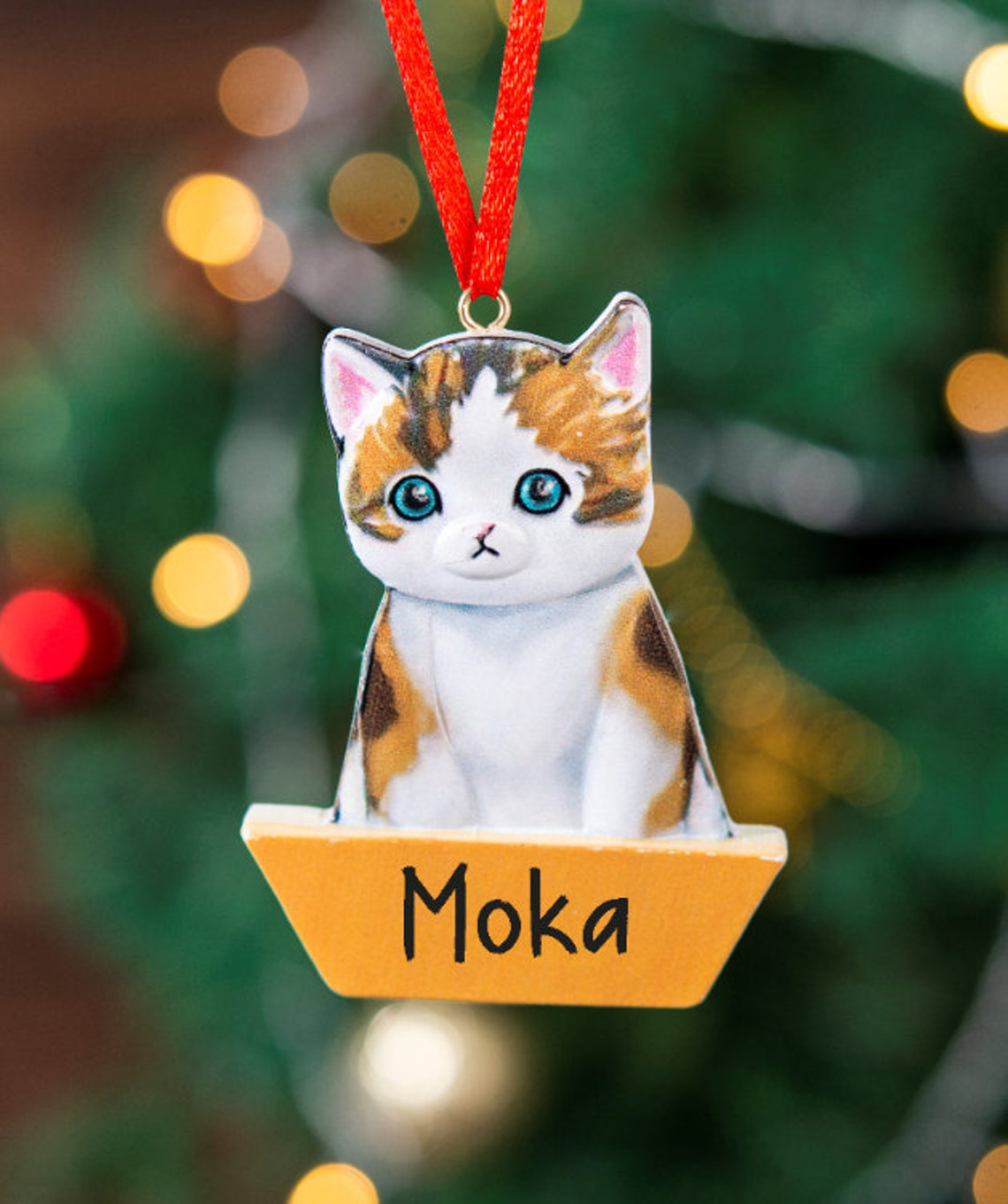Cat Ornament Personalized Cat Keepsake Custom Cat Ornament Pet Etsy