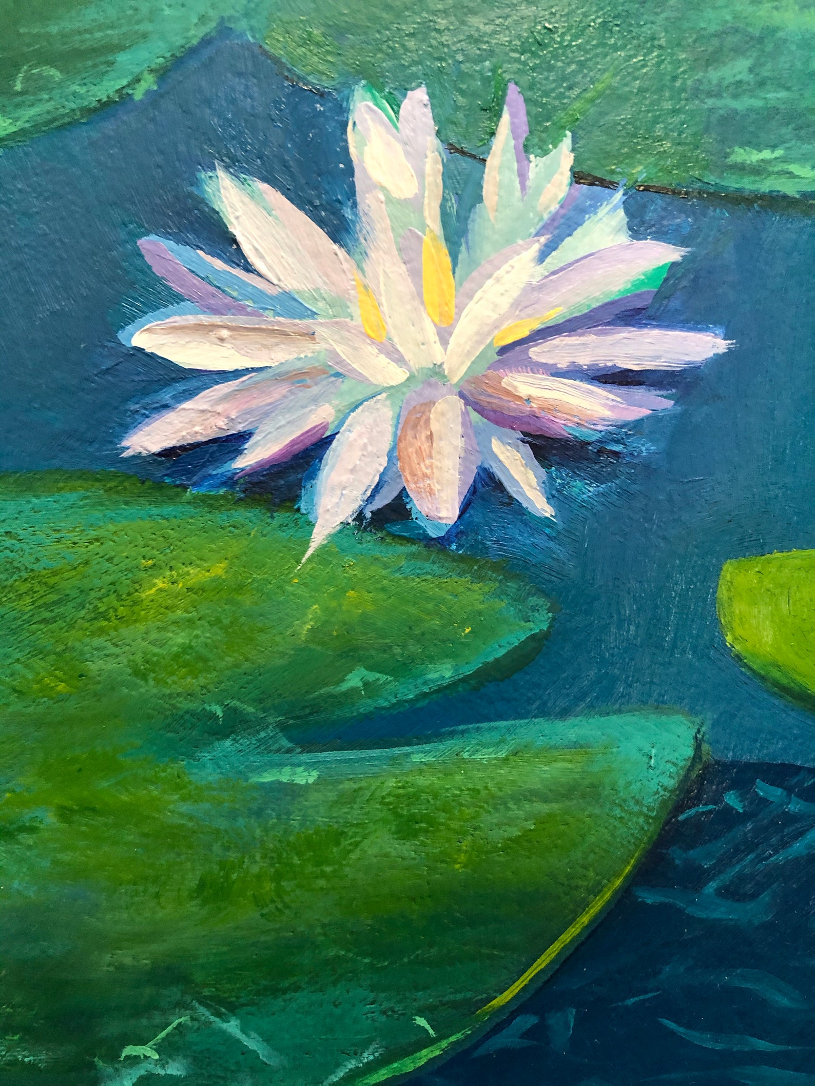 Lily Pads 60x36 ORIGINAL Oil Painting the Lily Pad Pond | Etsy