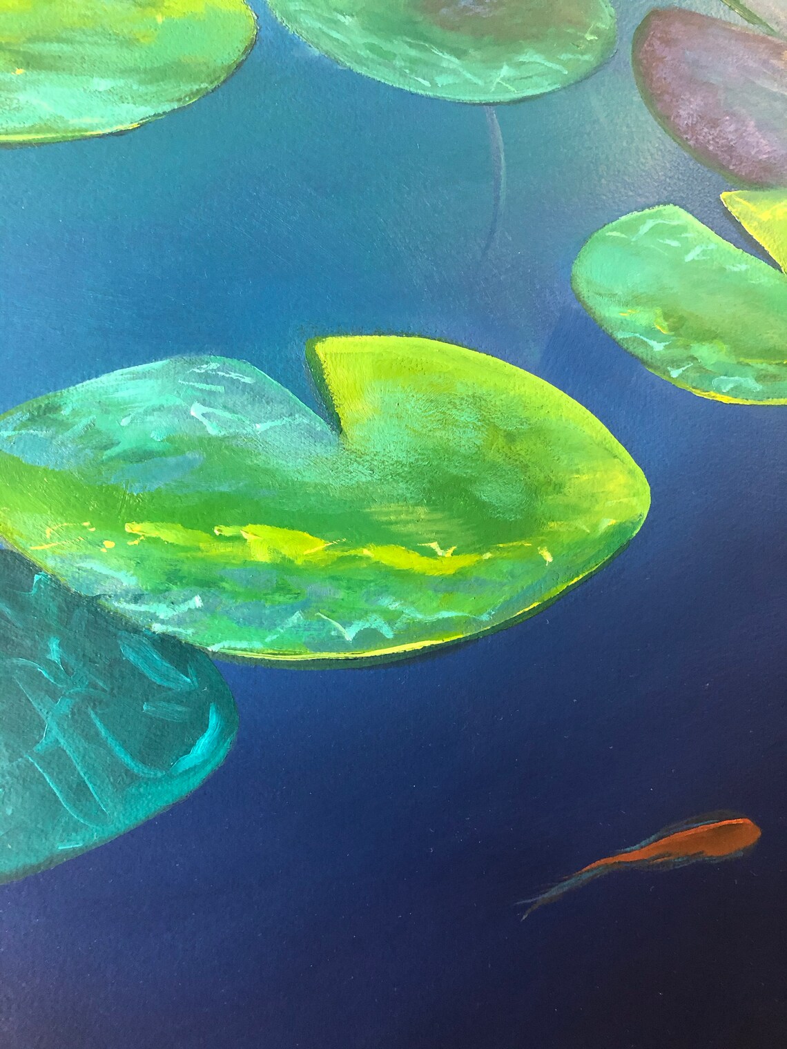 Lily Pads 60x36 ORIGINAL Oil Painting the Lily Pad Pond Etsy