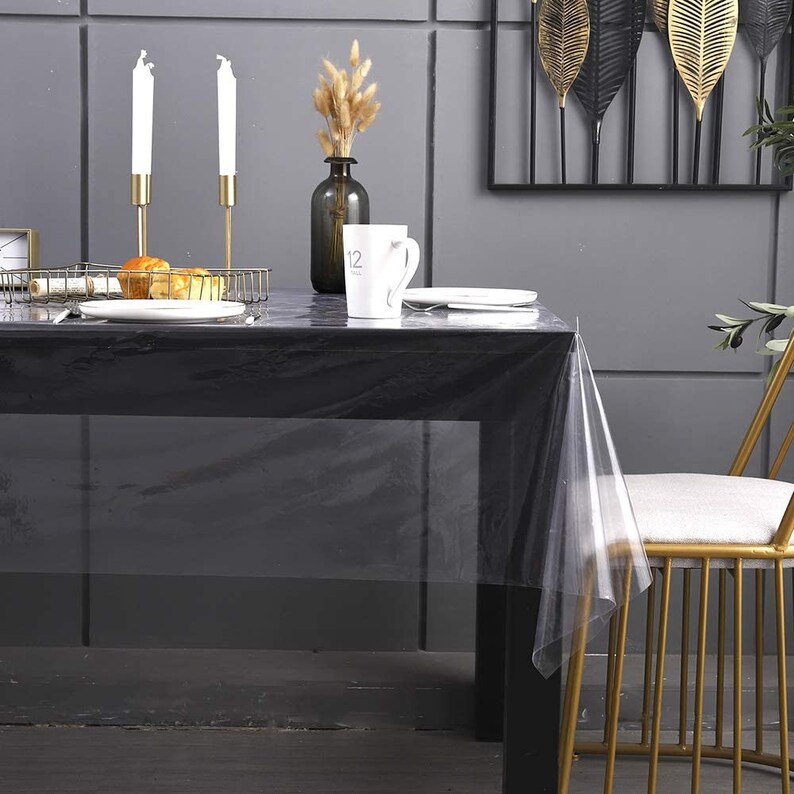 Clear Plastic Dining Table Protector PVC Desk Pad Coffee Glass Etsy