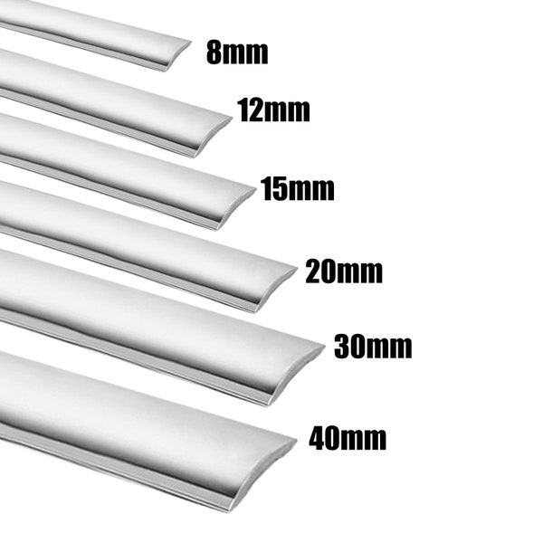 Chrome Silver Molding Trim Auto Body Decorate Protect Strip Various Length&Width,Trim Strip Chrome Decorate Protector Strips Side Silver