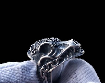 Days gone ring, Days gone Deacon&#39;s ring, Morior invictus, Deacon mongrels skull ring, Biker ring, Wolf skull ring, Days Gone gamer ring