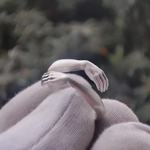 Hug ring, Hugging Silver 925 k ring, Unique expression of love ring, Adjustable Hug ring, gift forhim, Gift for her
