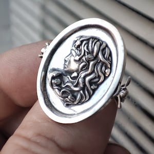 Medusa Mythology, Medusa, Gorgon Medusa Big Woman Ring,  Medusa Ring , Greek Goddess Mythology Gorgon ring, Goddess, Medusa jewelry Gift
