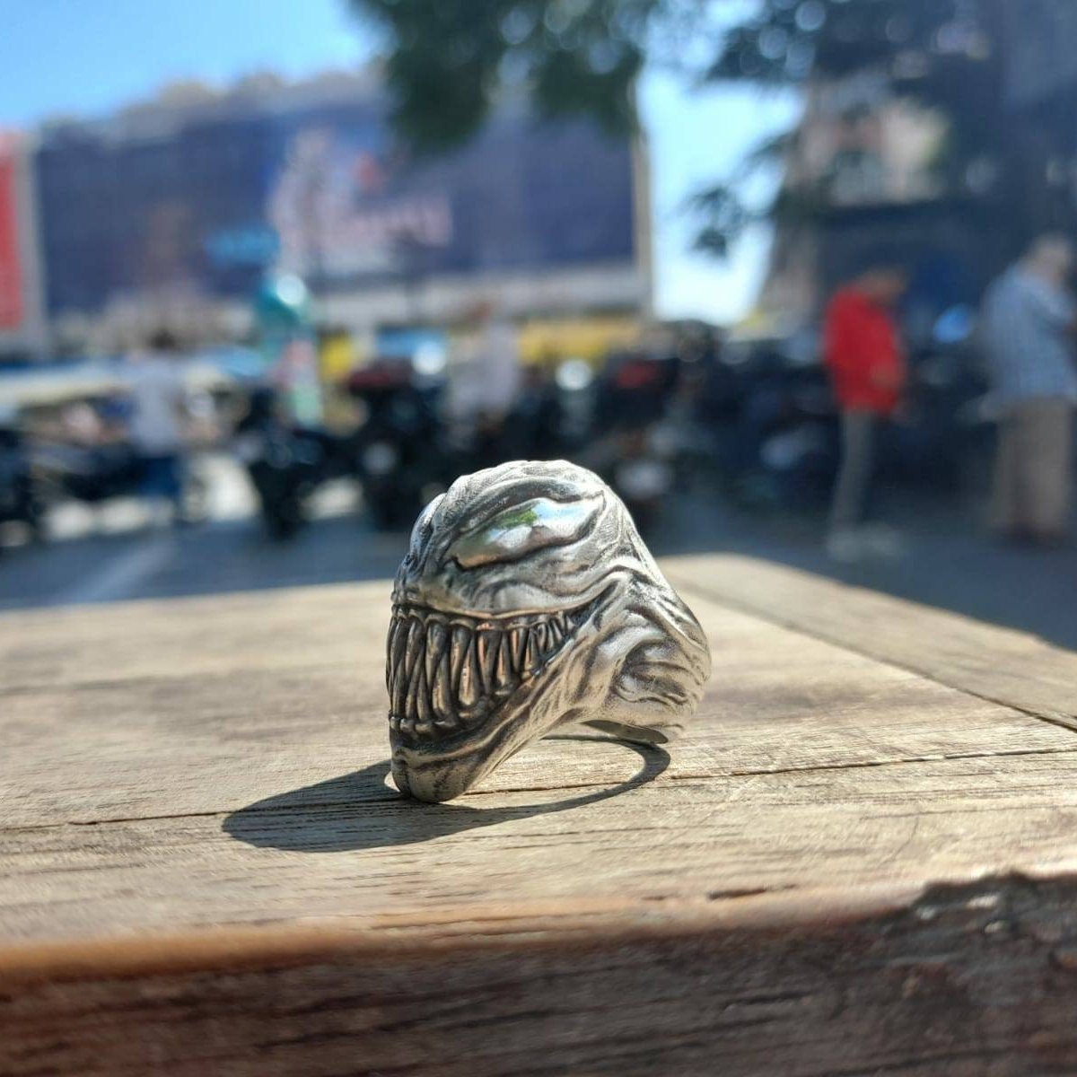Gothic Jewelry, Venom Ring, Sterling Silver, Spiderman Cosplay