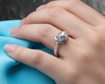 Anello a forma di rana in argento sterling, gioiello portafortuna