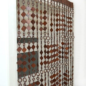 Handmade Wood Bead Curtain Doorway: Ash or Beech, Natural or Brown