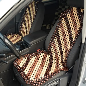 Handmade Beech Wood Bead Car Seat Cover: Back Massager