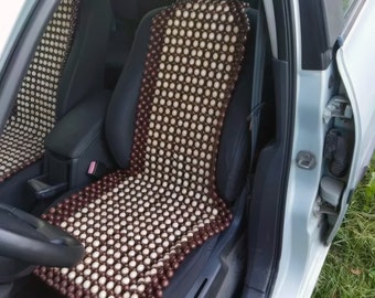 Handmade Wooden Bead Car Seat Cover: Back Massager