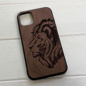 Engraved Wooden iPhone Case: American Walnut, Soft-Touch Coating