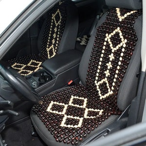 Handmade Beech Wood Beaded Car Seat Cover: Massager