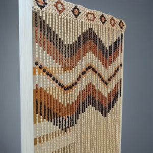 Wood bead curtain. Bead curtain. Wood beaded curtain. Wooden curtain. Wooden curtain beads. Handmade. Beaded doorway. Wooden curtain door