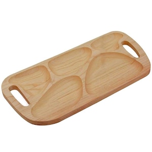 Handmade Wooden Serving Tray: Appetizer Board with 5 Sections