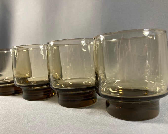 Libbey Accent Glasses in Smokey Tawny, Set of 6 Etsy