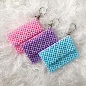 Perlenkartenhalter - Erhältlich in Rosa, Babyblau, Lavendel, Rot und vielen weiteren Farben