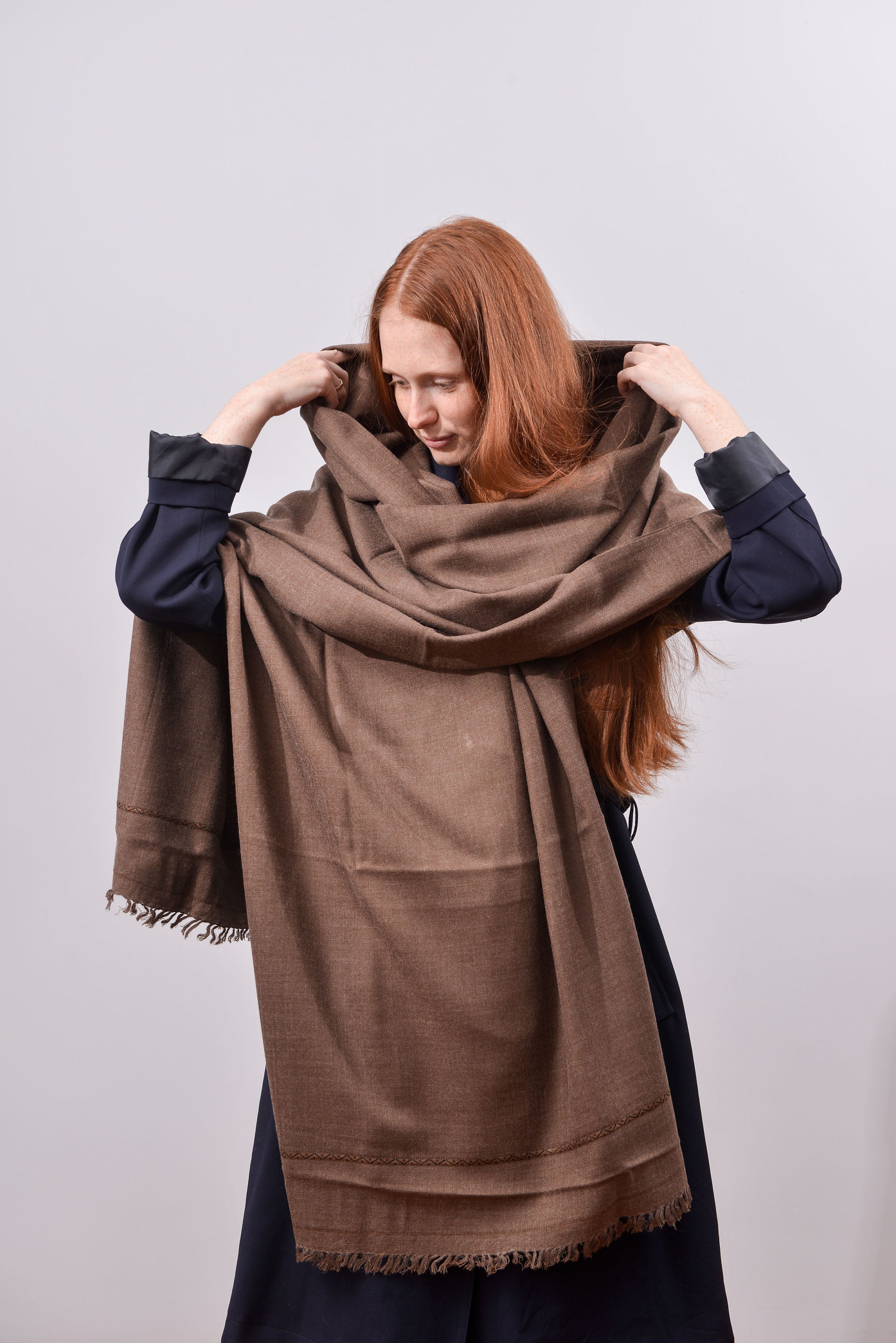 100 Natural Pashmina Shawl Cashmere Stole 50x100 Pashmina Etsy