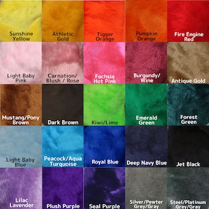 HUGE 11oz (ounce) Bag Faux Fur Bag of Scrap YOUR CHOICE of 20+ colors. Quality bag of drop/cuttings/remnants. Entire bag is a single color.