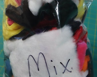 Faux Fur Scrap Bag, Medium Size, Random Colors for Crafting