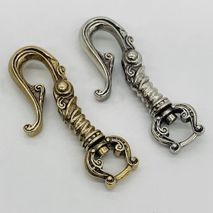U Form Haken Auto Schlüsselanhänger Messing solid Keyring Gürtel Haken Schlüsselschnalle Schlüsselanhänger Schlüsselanhänger für Männer Brieftasche Kette Zubehör für Mann Frau