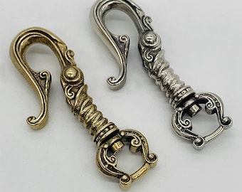 U Shape Hook Car Keychain Brass Solid Keyring Belt Hook Key Buckle Keychain for Men Wallet Chain Accessory for Man Woman