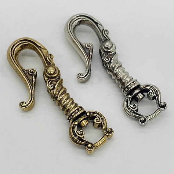 U Shape Hook Car Keychain Brass Solid Keyring Belt Hook Key Buckle Keychain  for Men Wallet Chain Accessory for Man Woman 
