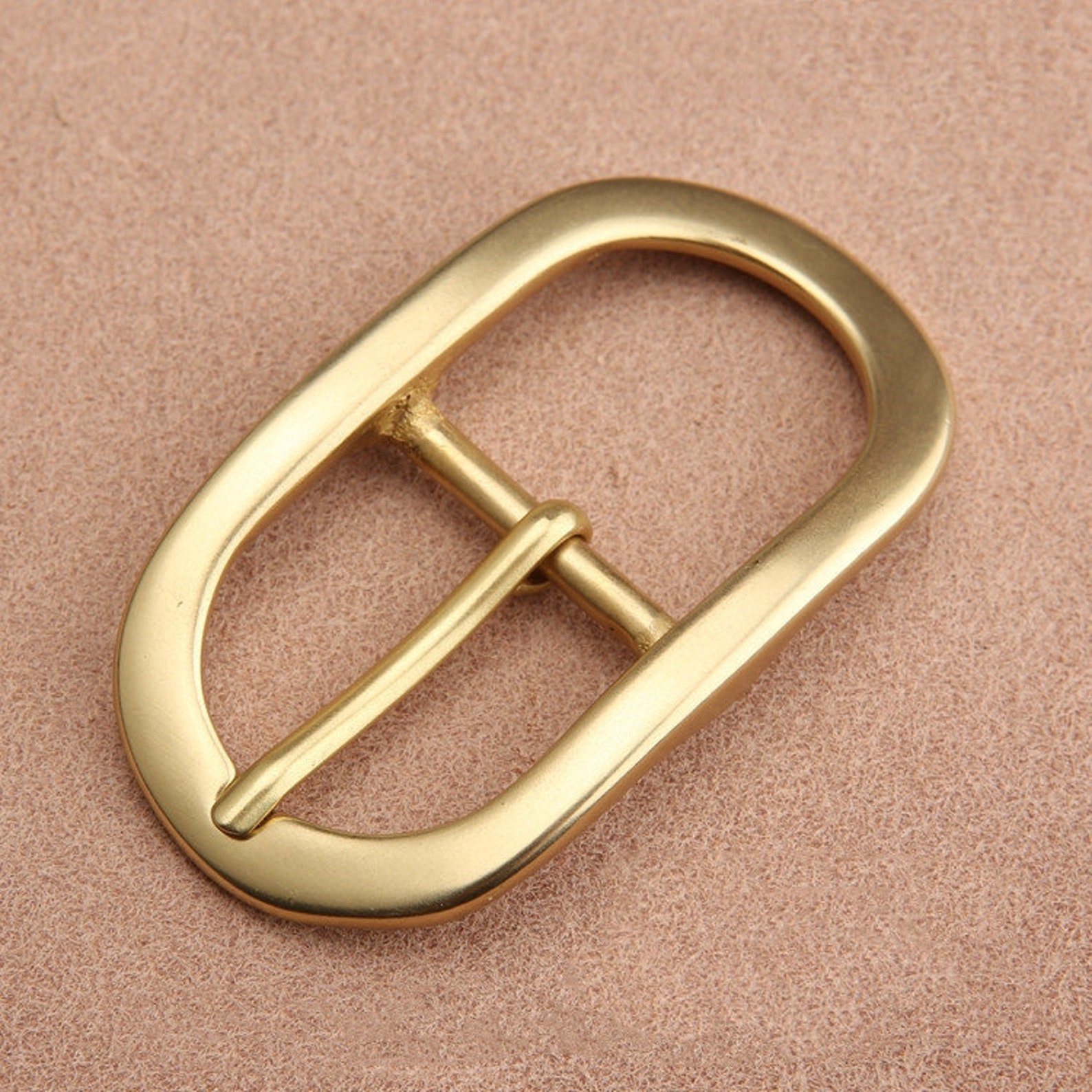 Solid Brass Buckle Single Prong Square Belt Buckle Leather Etsy