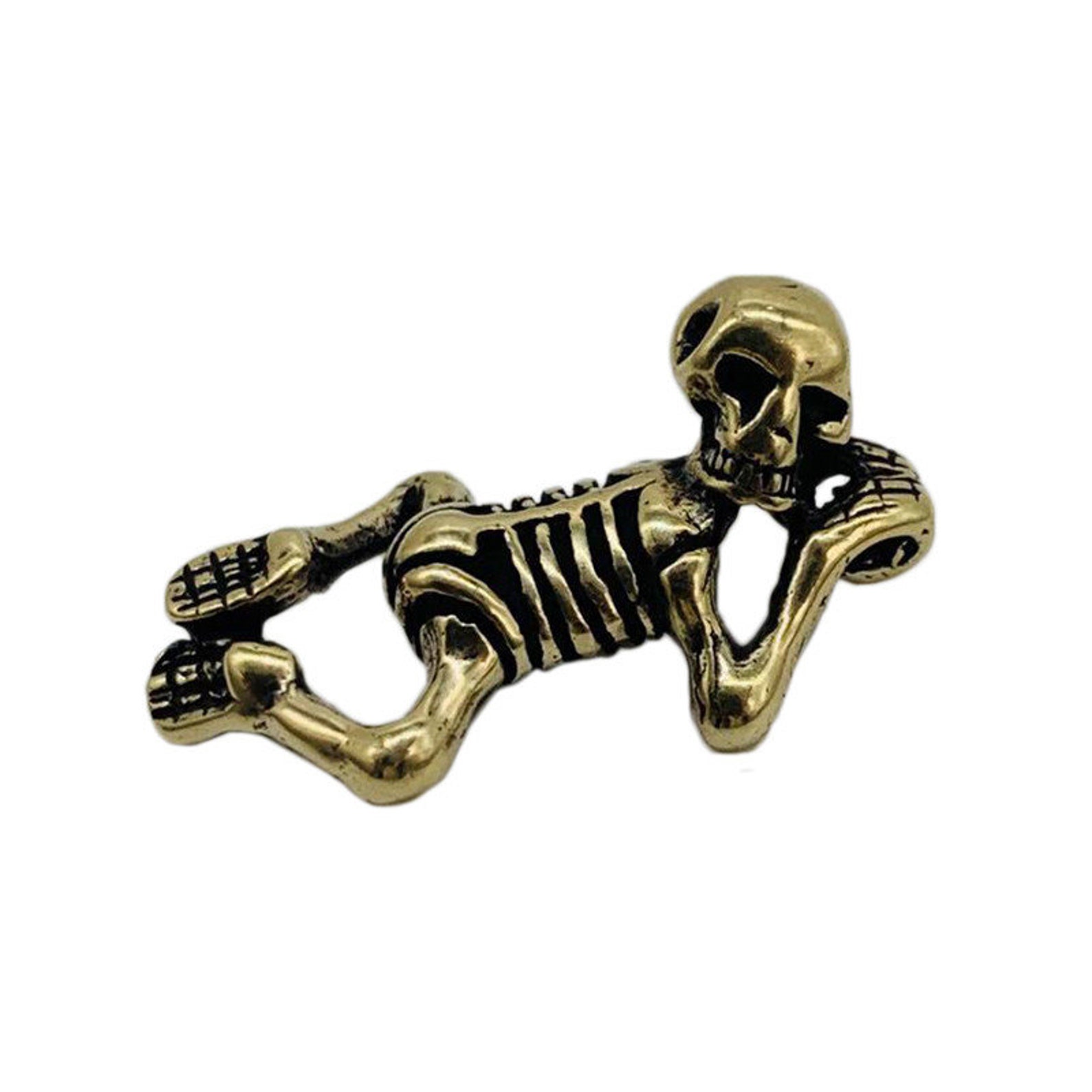 Brass Skeleton Pendant Key Chain Accessories for Men Women Etsy