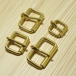 Brass Roller Buckles Belts Hardware Pin Buckle for Belts Hardware Bags Ring Hand DIY Accessories 4 Sizes