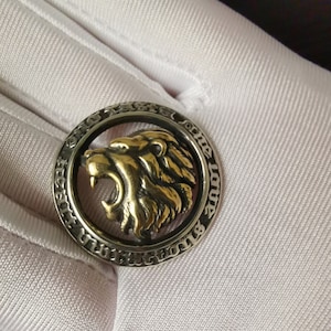 Leather Concho Brass Conchos Brass Rivets Accessories Stud Lion Concho Luxury Leatherwork With Screw Back 2pcs
