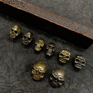 Brass Conchos Screw Back Leather Crafting Concho Skull Head Decorative Buckle DIY Leather Crafting Decoration Accessories