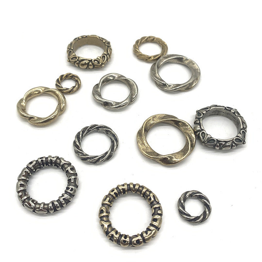 Brass Twist Split Ring Metal Split Ring Keyring Keychain Connector for ...