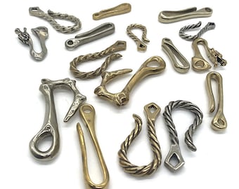 Brass Hook Solid Steampunk Car Keychain Key Ring Bangle Wallet Chain for Man Woman Leathercraft Accessories 8 Styles