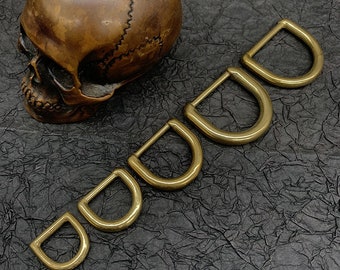 Messing D ringen niet gelast d ring voor luxe lederen tas landyard diy ambachtelijke accessoires 5 maten