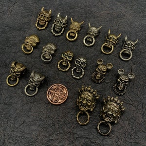 Brass Conchos Screw Back Leather Crafting Concho for Leather Hannya Prajna Skull  Biker Wallet Chain Connector