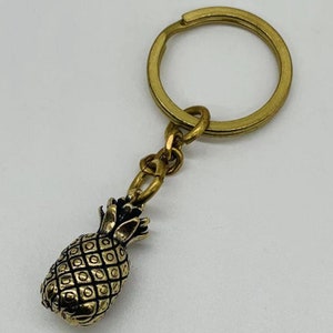 Messing Ananas Anhänger Vintage Ananas Schlüsselanhänger Anhänger Schlüsselanhänger Schlüsselanhänger Zubehör für Mann Frau Gold