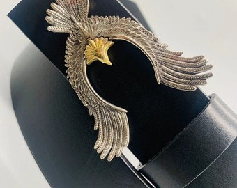 Raintree vintage brass 1978 belt Bald eagle buckle only 1978 Vintage Raintree Belt Buckle American Bald Eagle Hand  main image 4